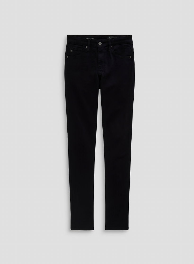 AG Farrah Mid-Rise Skinny - Super Black