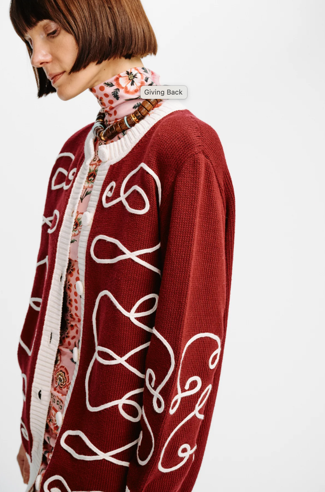 Carolina K Elsa Cardigan - Deep Red