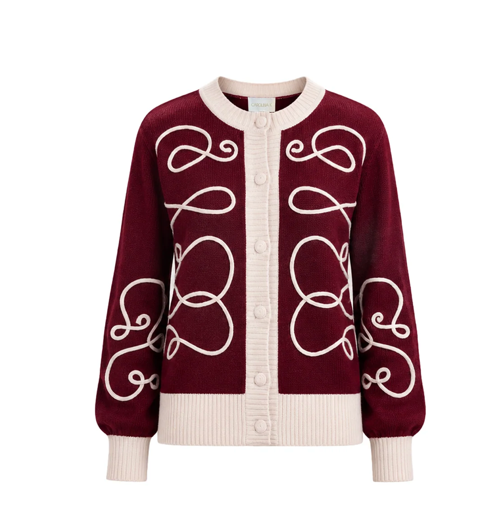 Carolina K Elsa Cardigan - Deep Red