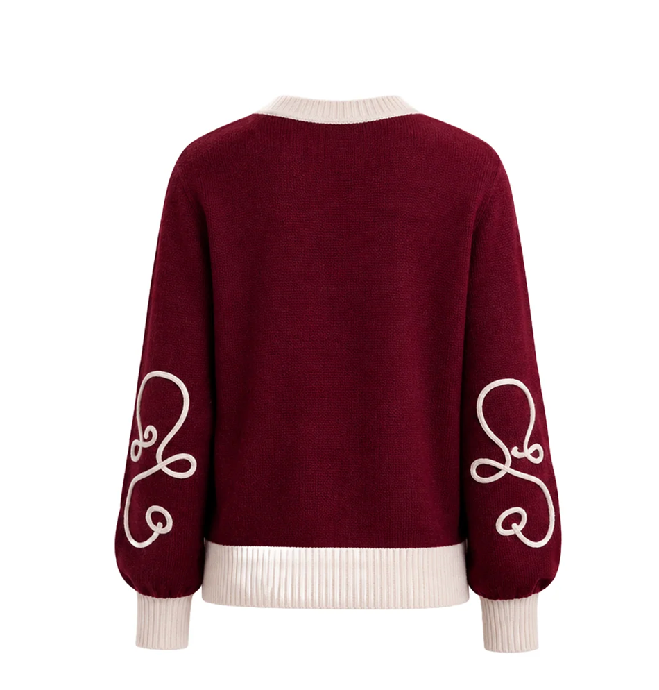 Carolina K Elsa Cardigan - Deep Red