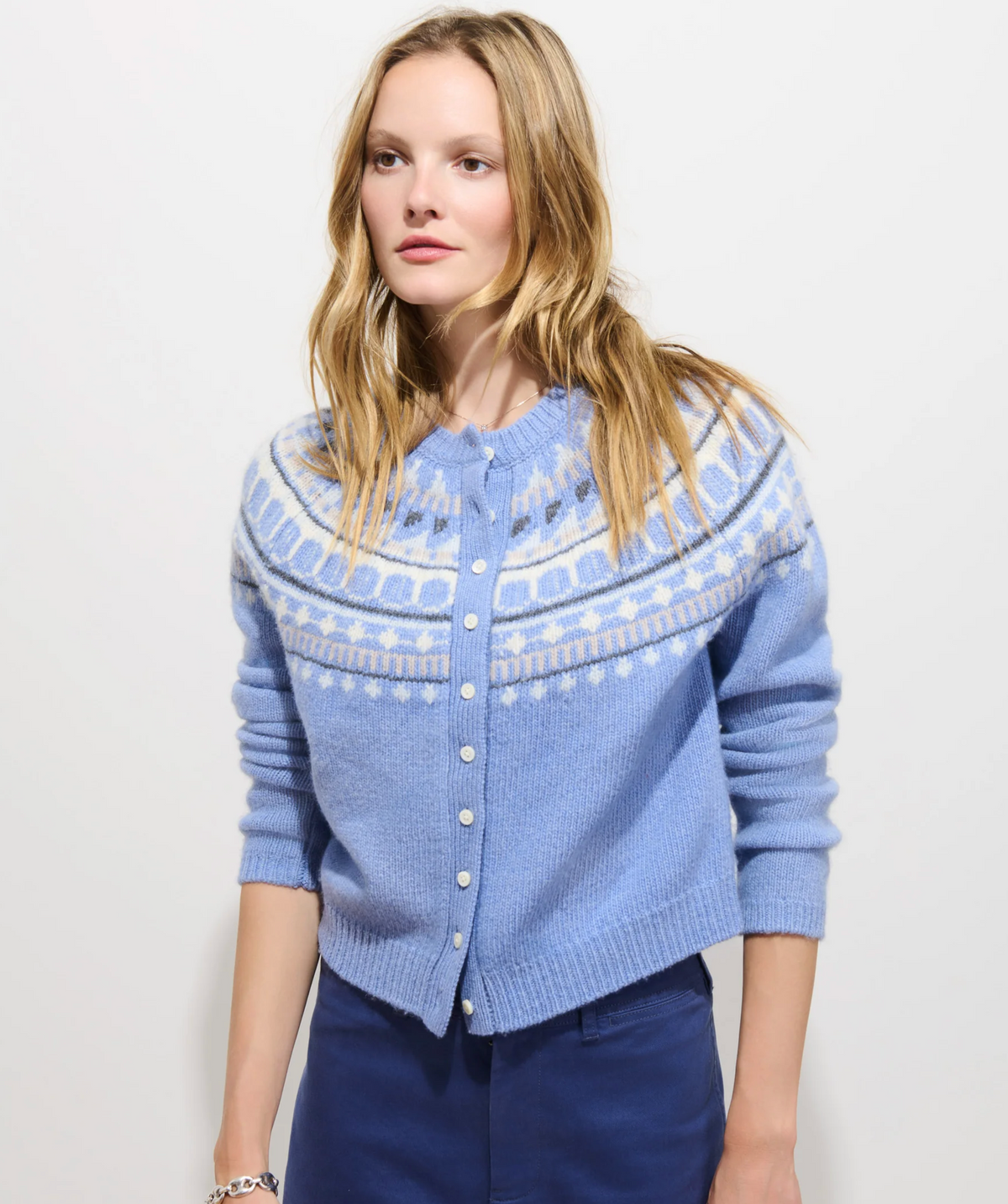 Alex Mill Charlotte Fair Isle Sweater - Cornflower