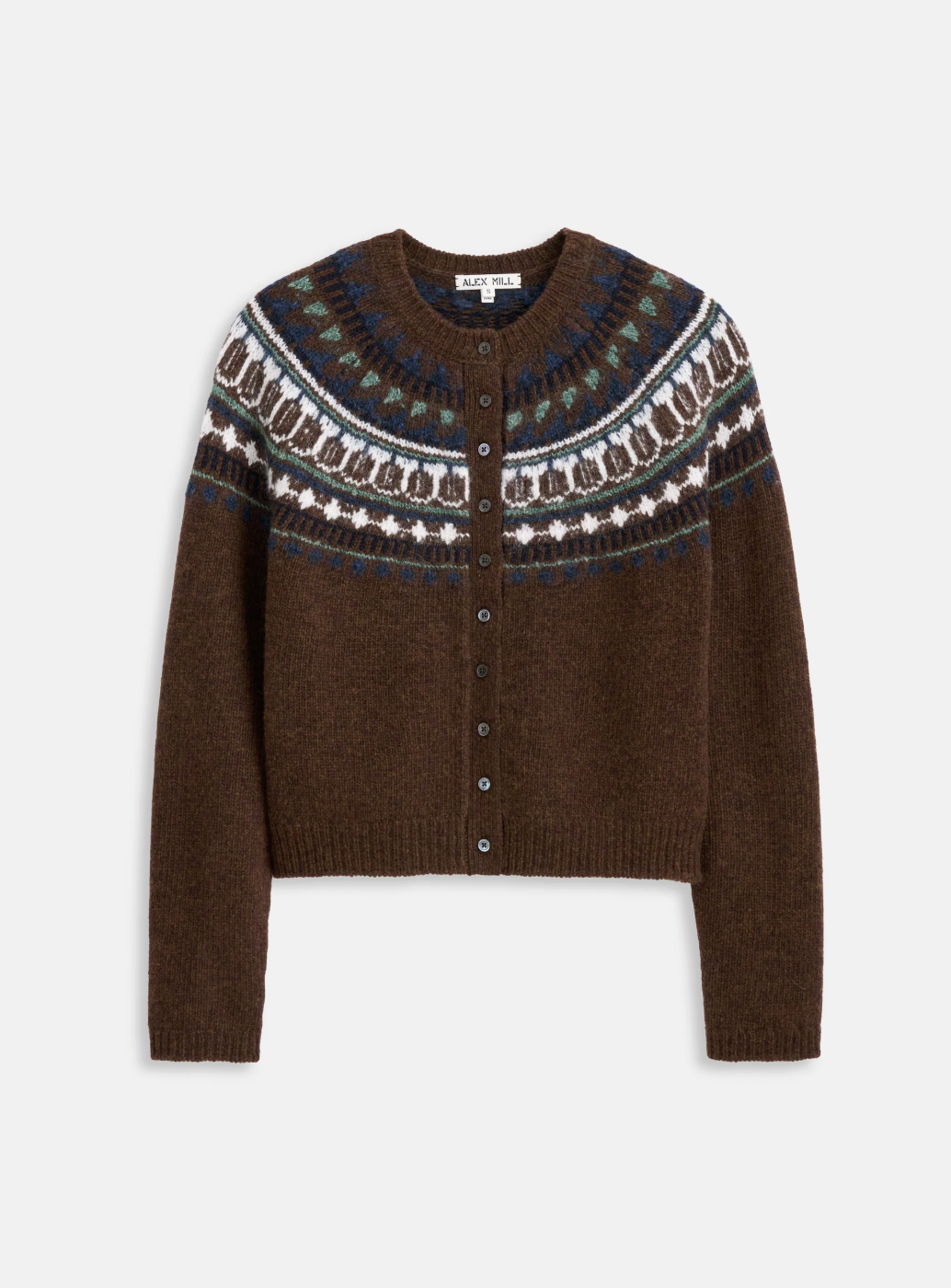 Alex Mill Charlotte Fair Isle Sweater - Chestnut