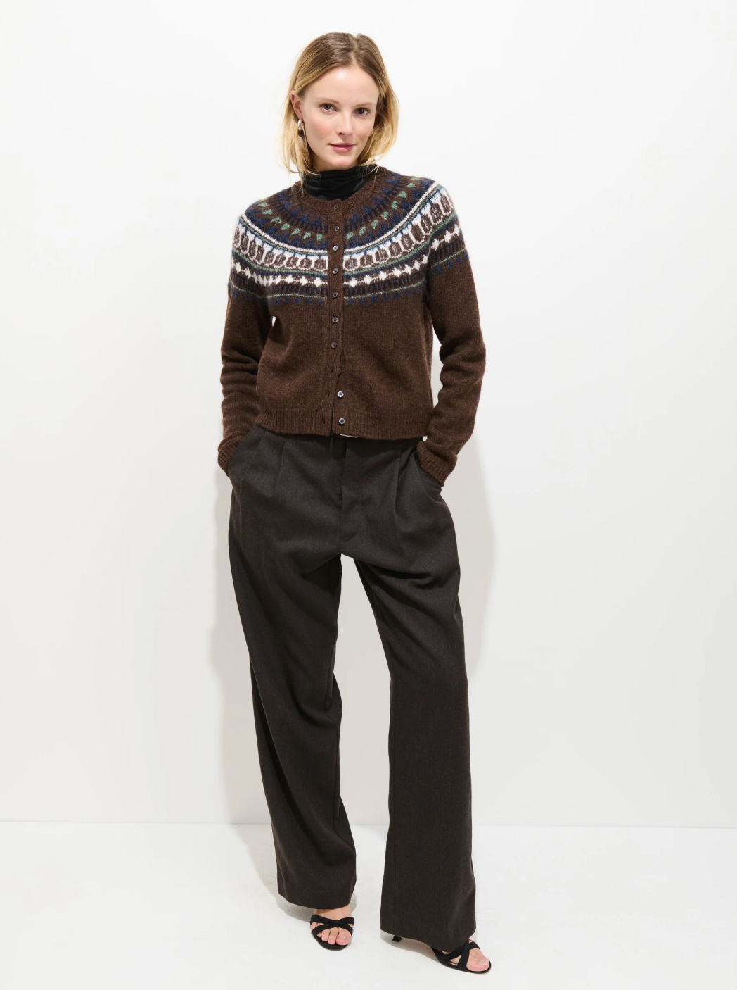 Alex Mill Charlotte Fair Isle Sweater - Chestnut