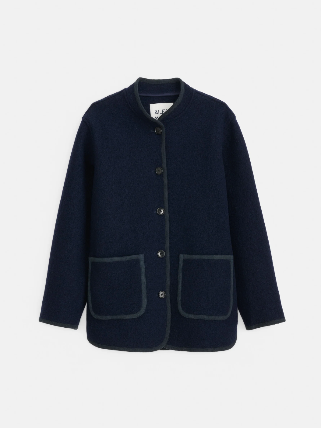 Alex Mill Cambridge Jacket Boiled Wool - Navy