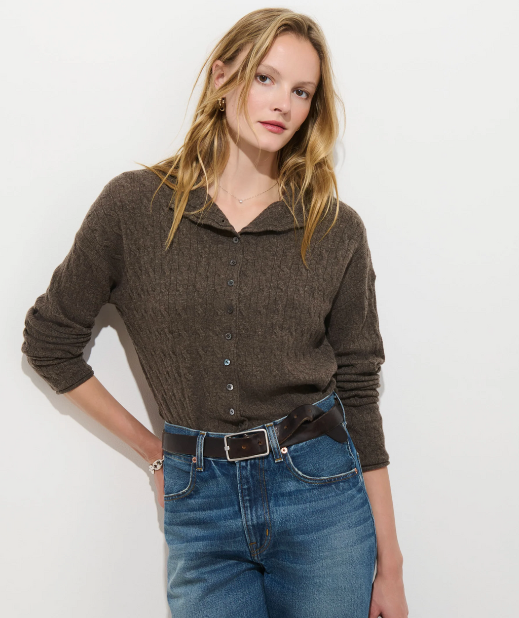 Alex Mill Taylor Cable Cardigan - Rye