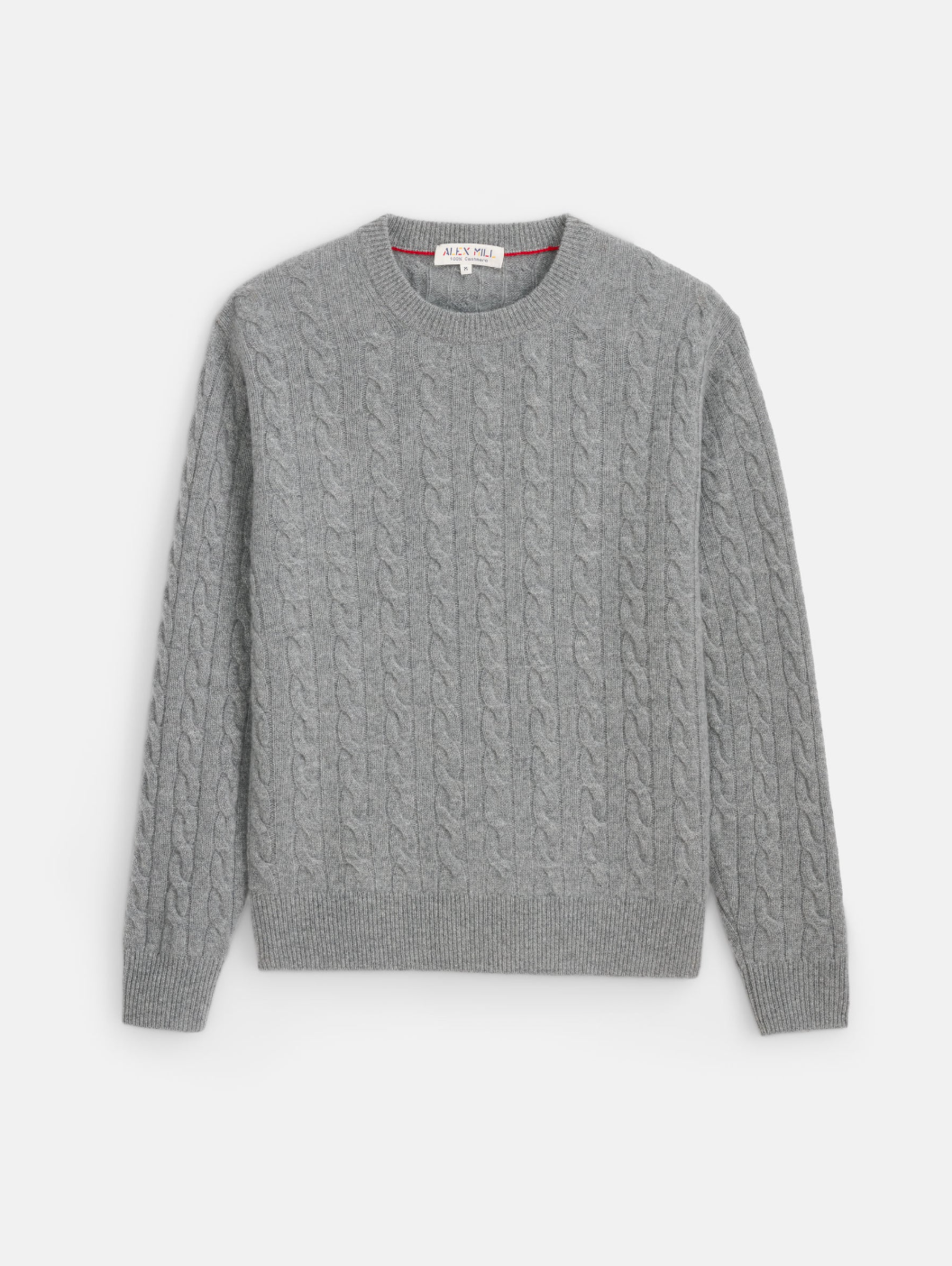 Kingston Cable Sweater Washed Cashmere - Heather Grey