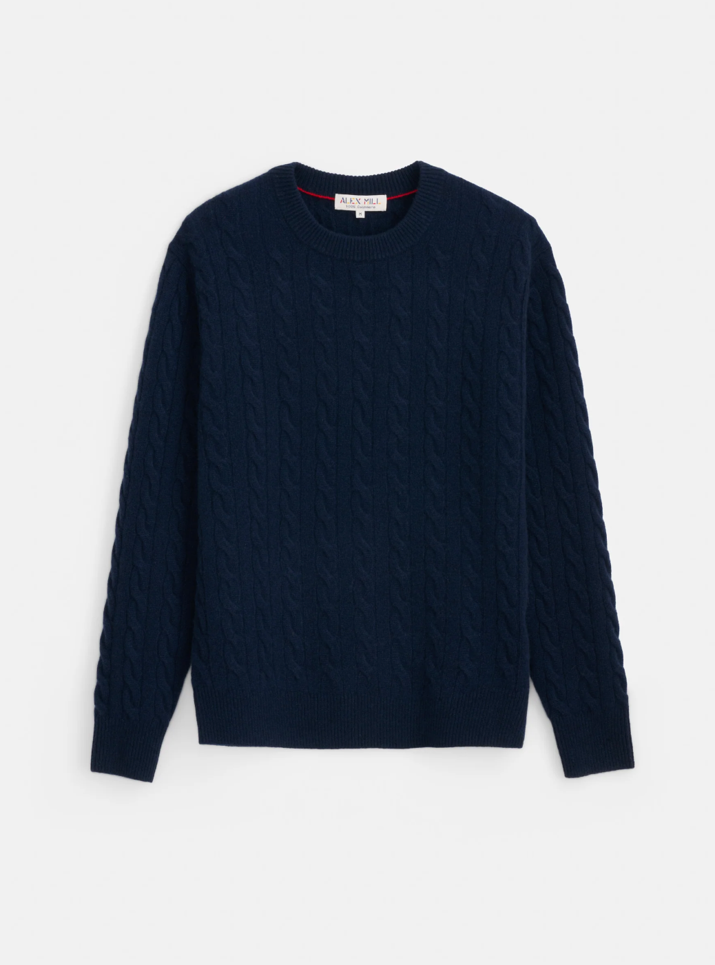 Alex Mill Kingston Cable Sweater Washed Cashmere - Navy