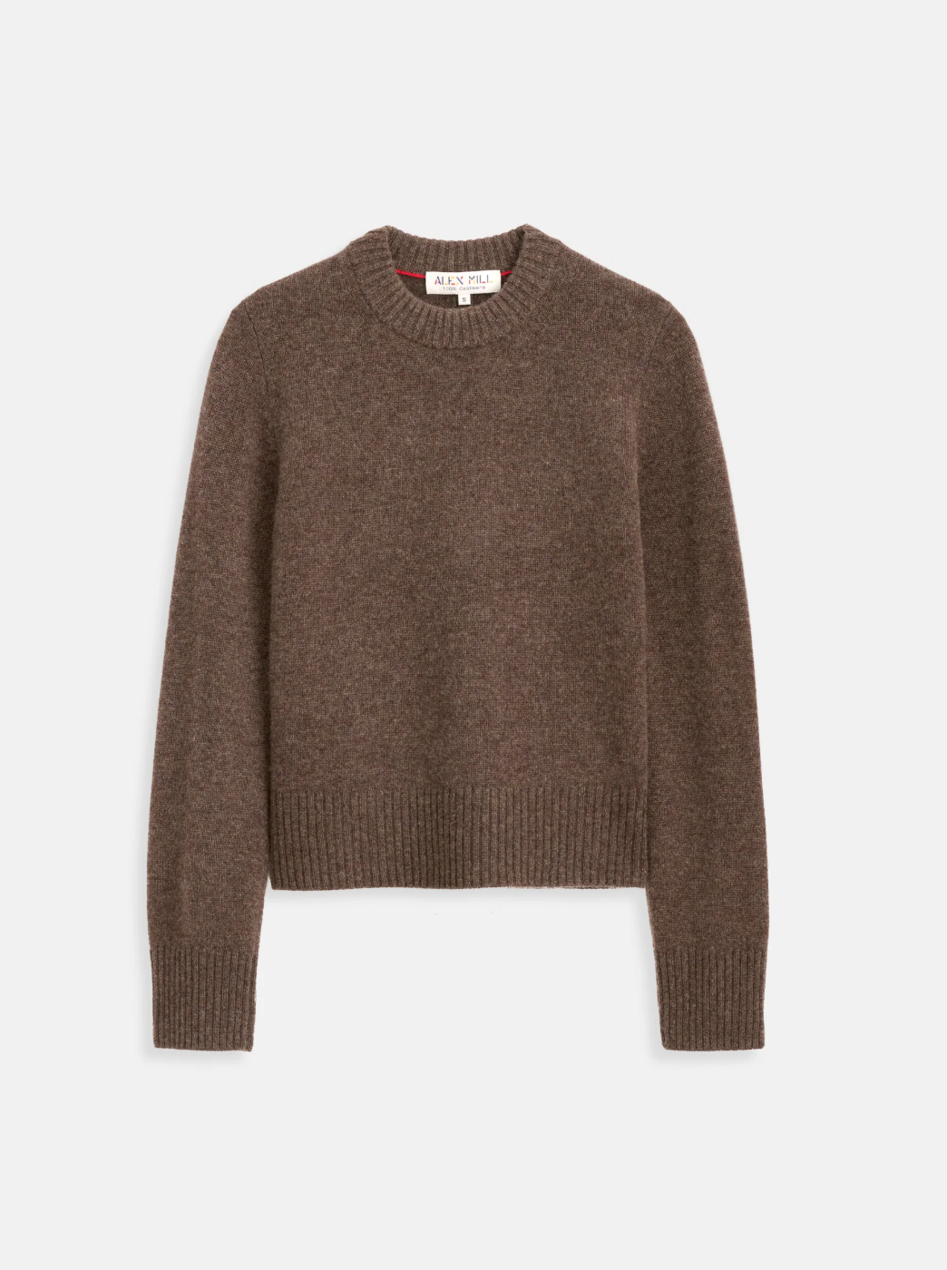 Alex Mill Marais Sweater Washed Cashmere - Heather Chocolate