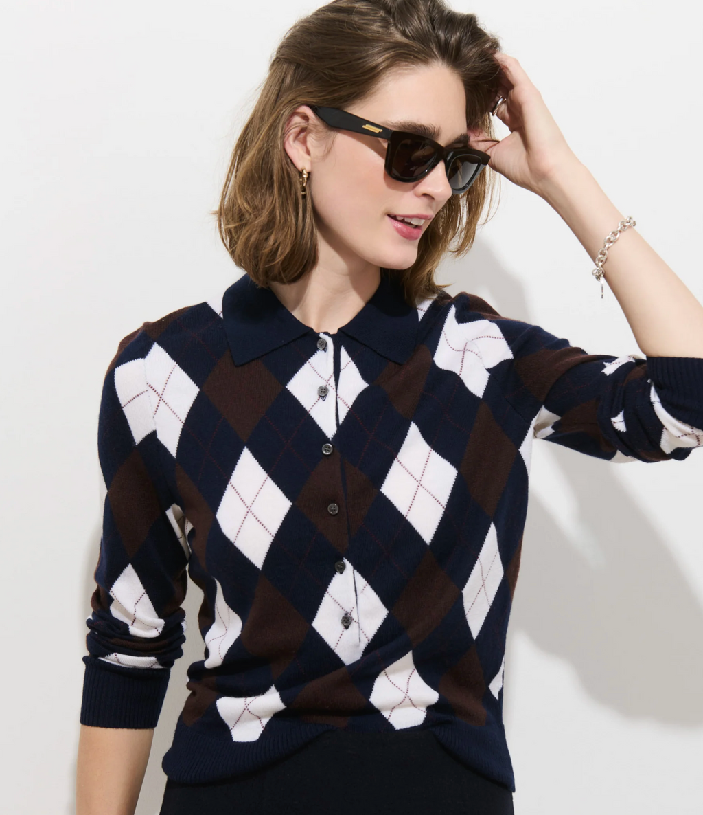 Alex Mill Lillian Argyle Polo - Navy
