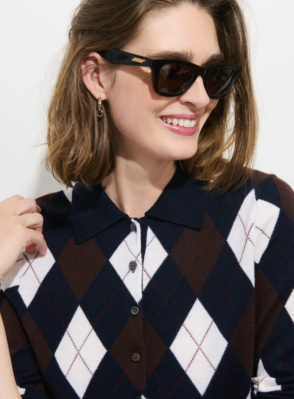 Alex Mill Lillian Argyle Polo - Navy