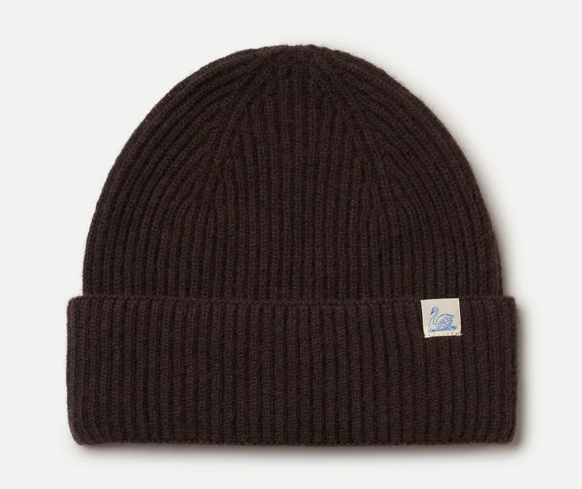 Merz b. Schwanen Ribbed Merino Wool-Cashmere-Silk Beanie  - Espresso