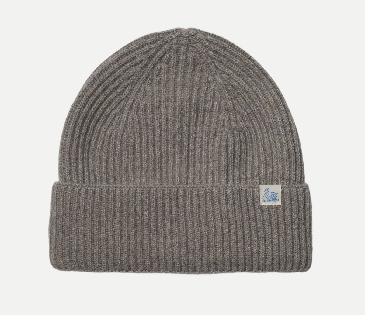 Merz b. Schwanen Ribbed Merino Wool-Cashmere-Silk Beanie  - Faded Grain