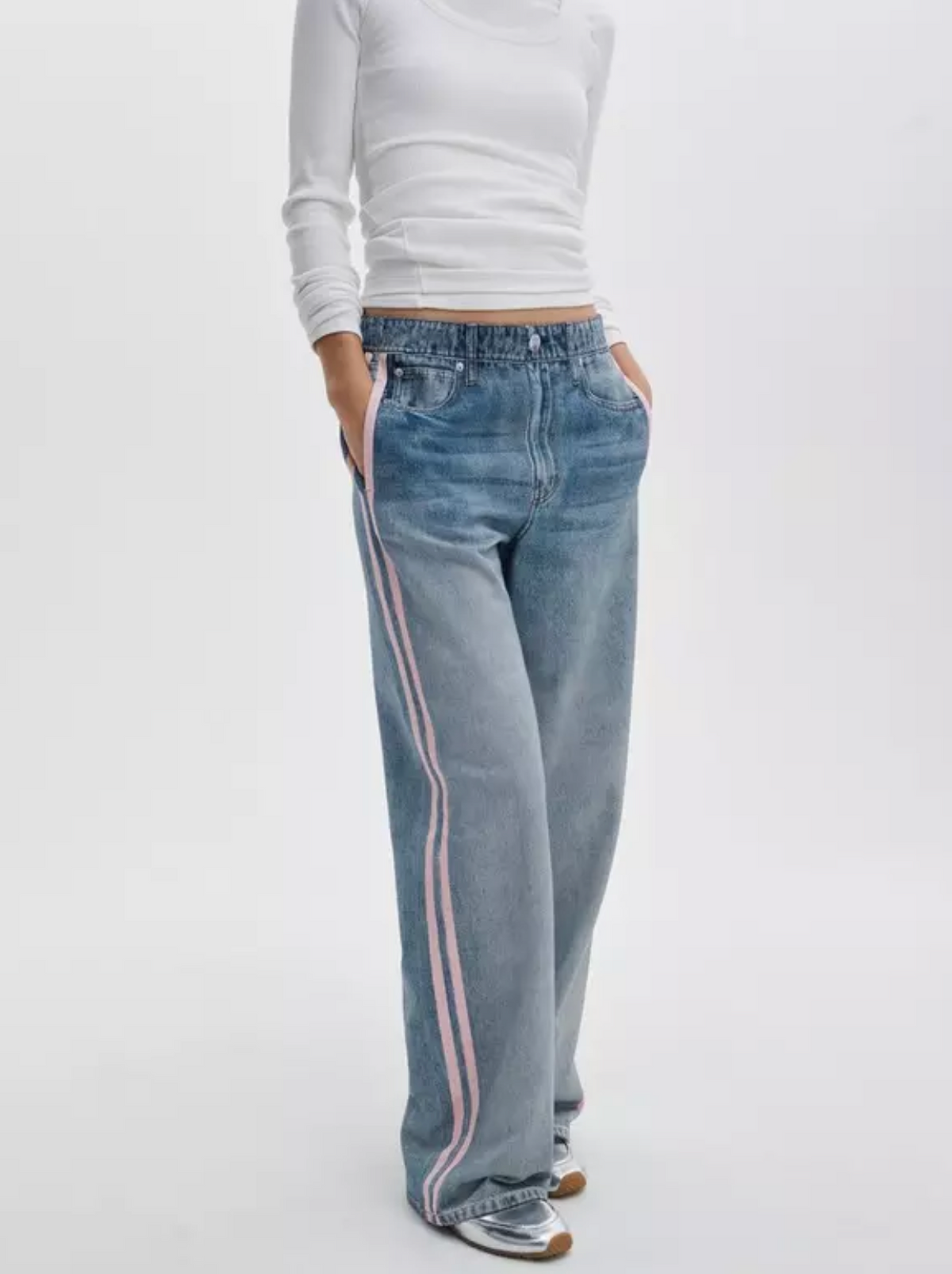 Rag & Bone Miramar Sport Stripe Track Pant - Pink