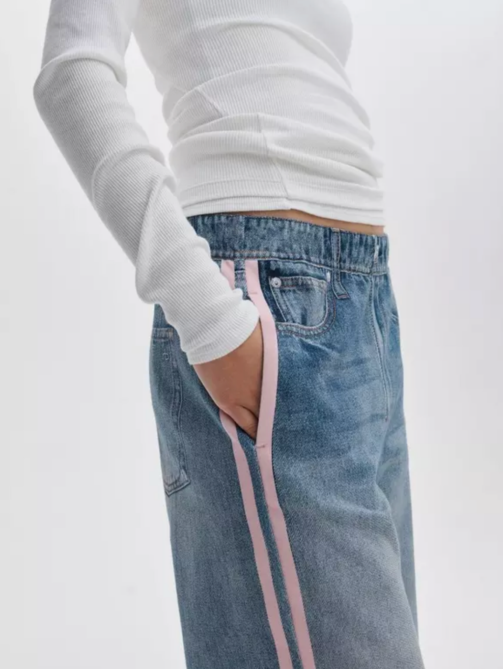 Rag & Bone Miramar Sport Stripe Track Pant - Pink