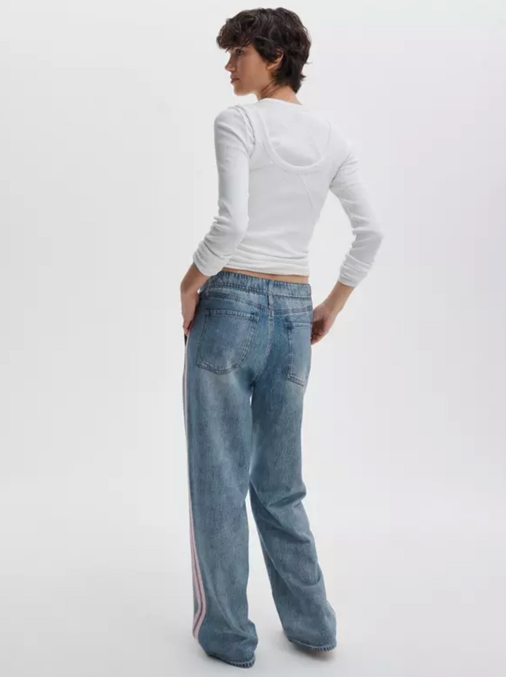 Rag & Bone Miramar Sport Stripe Track Pant - Pink