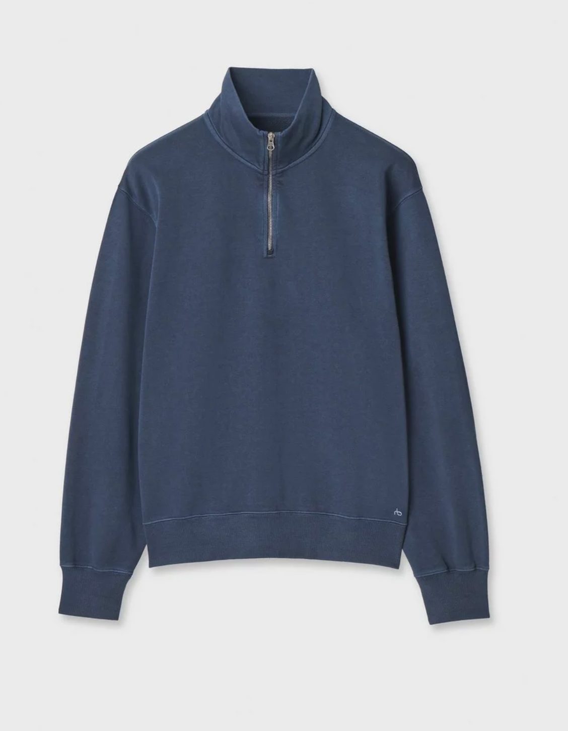 Rag & Bone Washed Terry Quarter-Zip - Salute