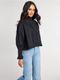 Mille Georgina Top in Black Poplin