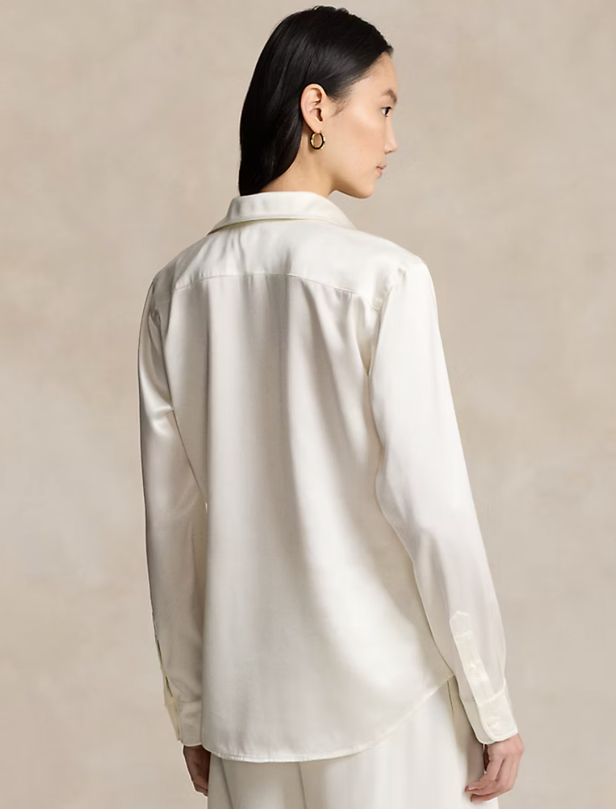 Polo Ralph Lauren Slim Fit Silk Blouse
