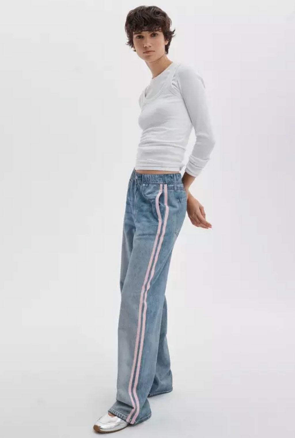 Rag & Bone Miramar Sport Stripe Track Pant - Pink