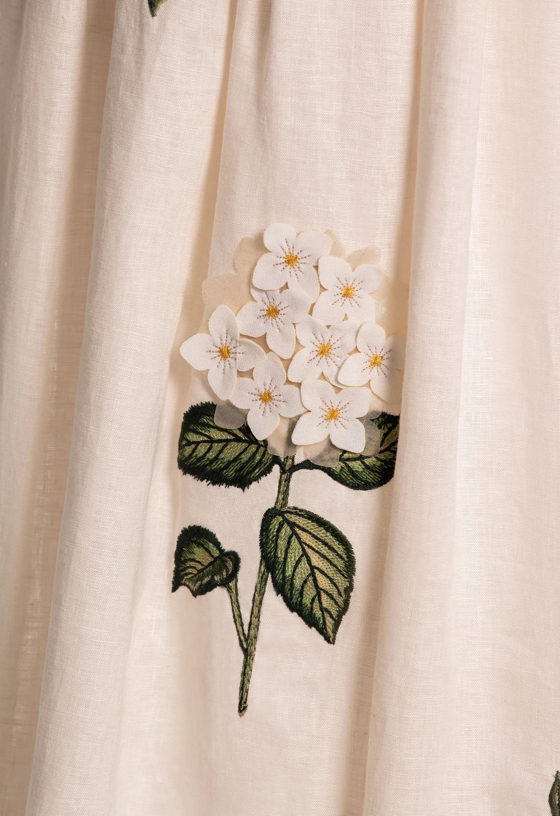 Agua by Agua Bendita Tangelo Wild Maxi Skirt Embroidered Appliqués