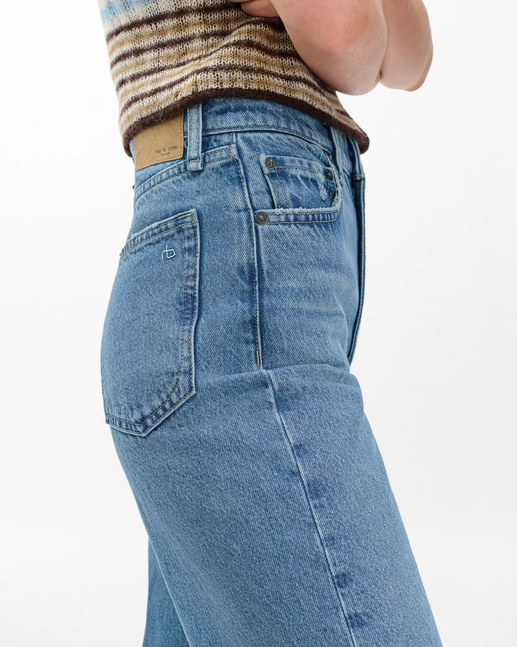 Rag & Bone Shea Ankle Relaxed Straight Jeans- Ithaca