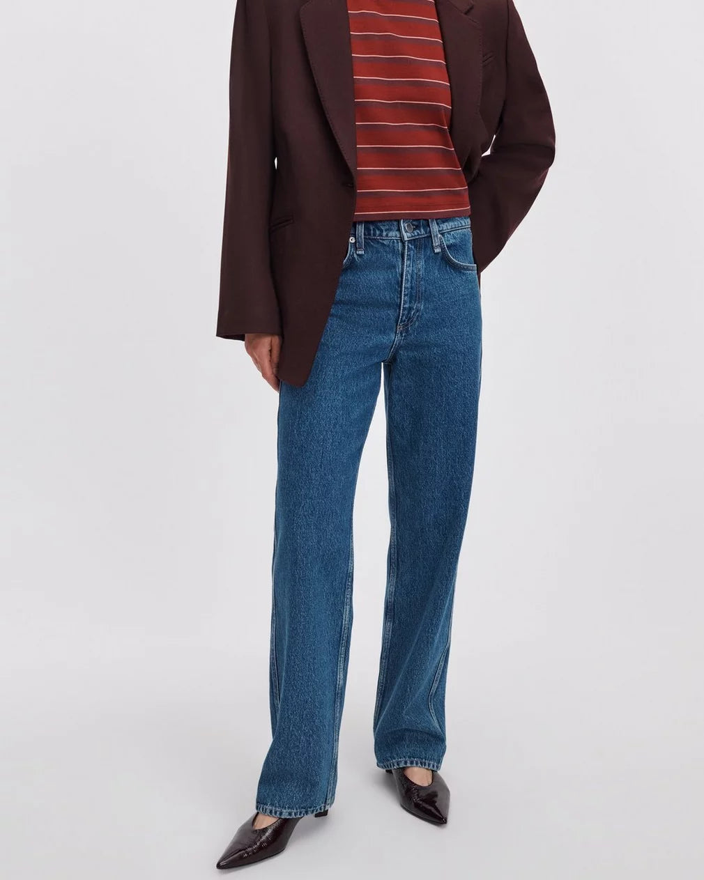 Rag & Bone Shea Relaxed Straight Jean High-Rise in Rigid Denim