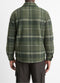 Vince Sherpa-Lined Plaid Shirt Jacket - Night Moss Combo