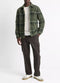 Vince Sherpa-Lined Plaid Shirt Jacket - Night Moss Combo