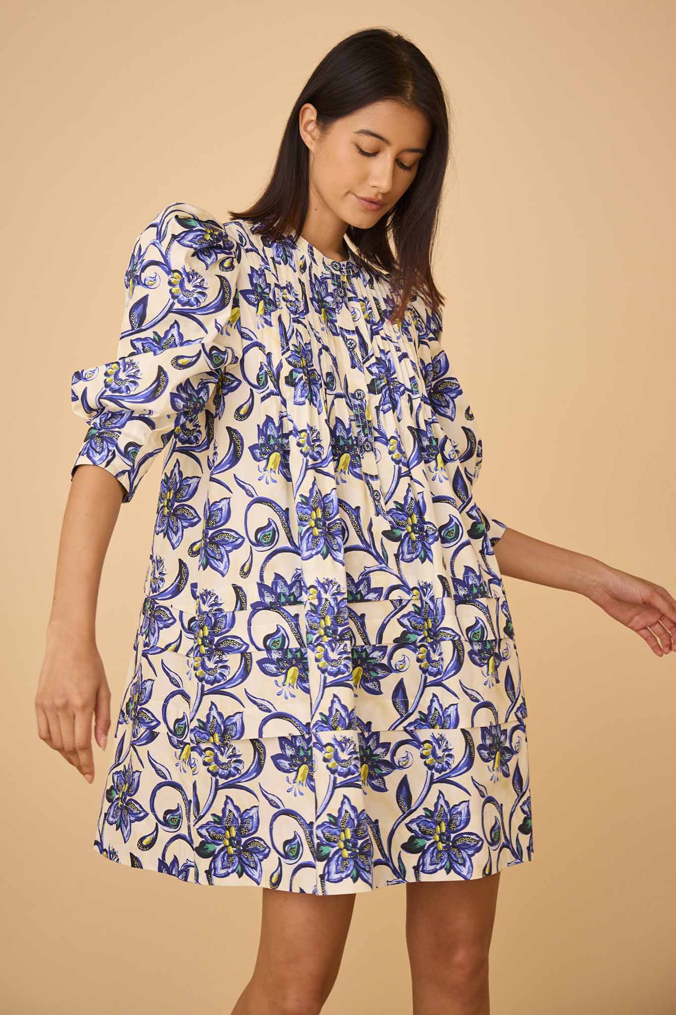 Hunter Bell Sidney Dress in Porcelain Floral
