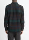 Vince  Sierra Plaid Corduroy Long-Sleeve Shirt -  Surplus Olive/Ivy Sky