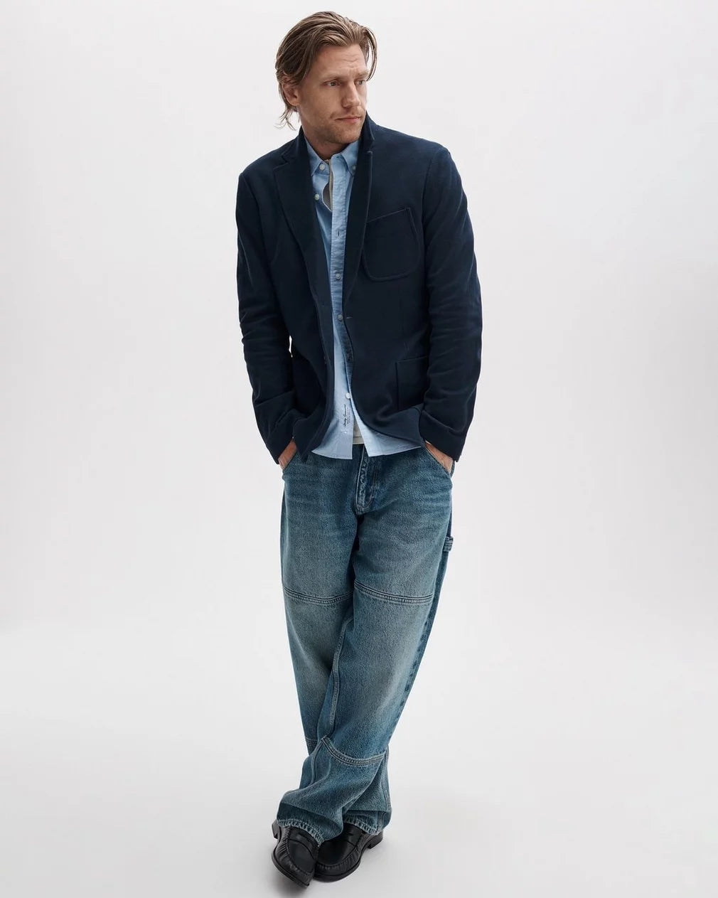 Rag & Bone Skeleton Cotton Piqué-Knit Blazer