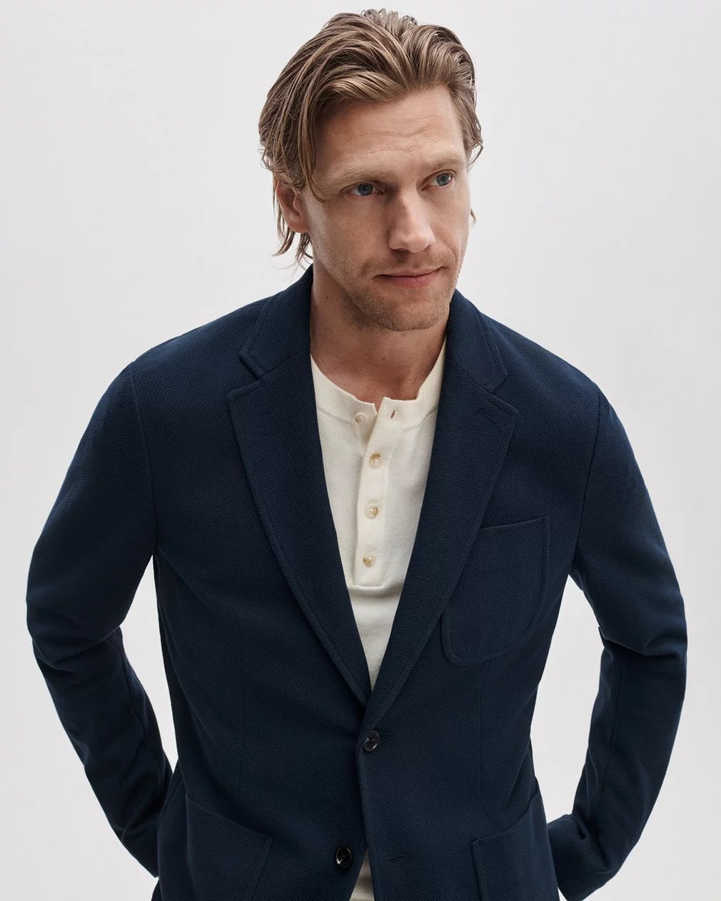 Rag & Bone Skeleton Cotton Piqué-Knit Blazer