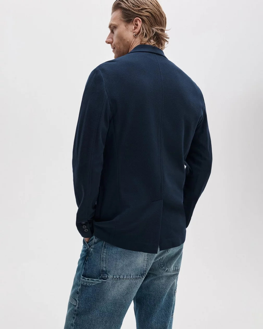 Rag & Bone Skeleton Cotton Piqué-Knit Blazer