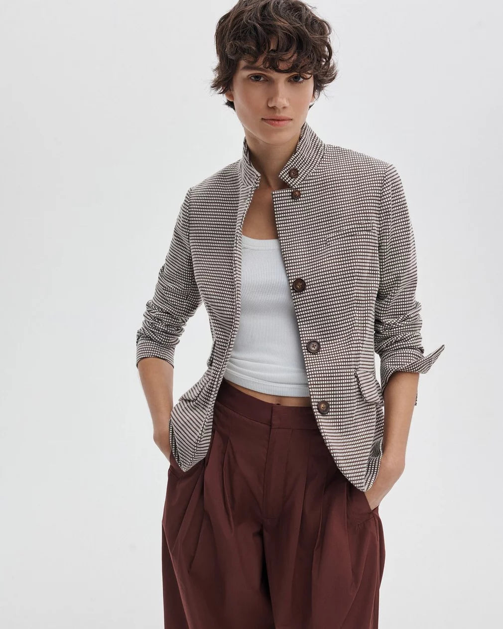 Rag & Bone Slade Italian Checked Blazer