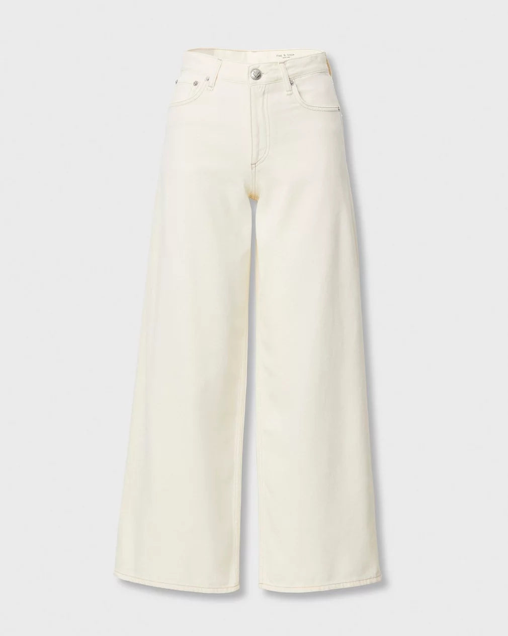 Rag & Bone Sofie Ankle Wide-Leg Jean- Ecru