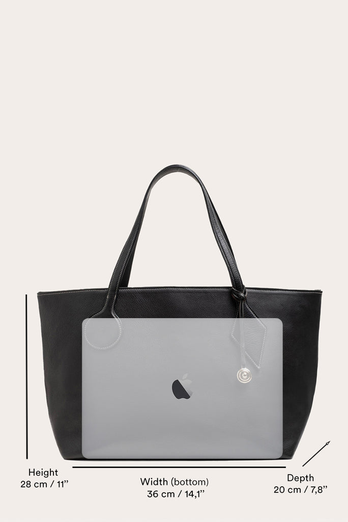 Liffner  Sprout Tote Large - Black Glossy