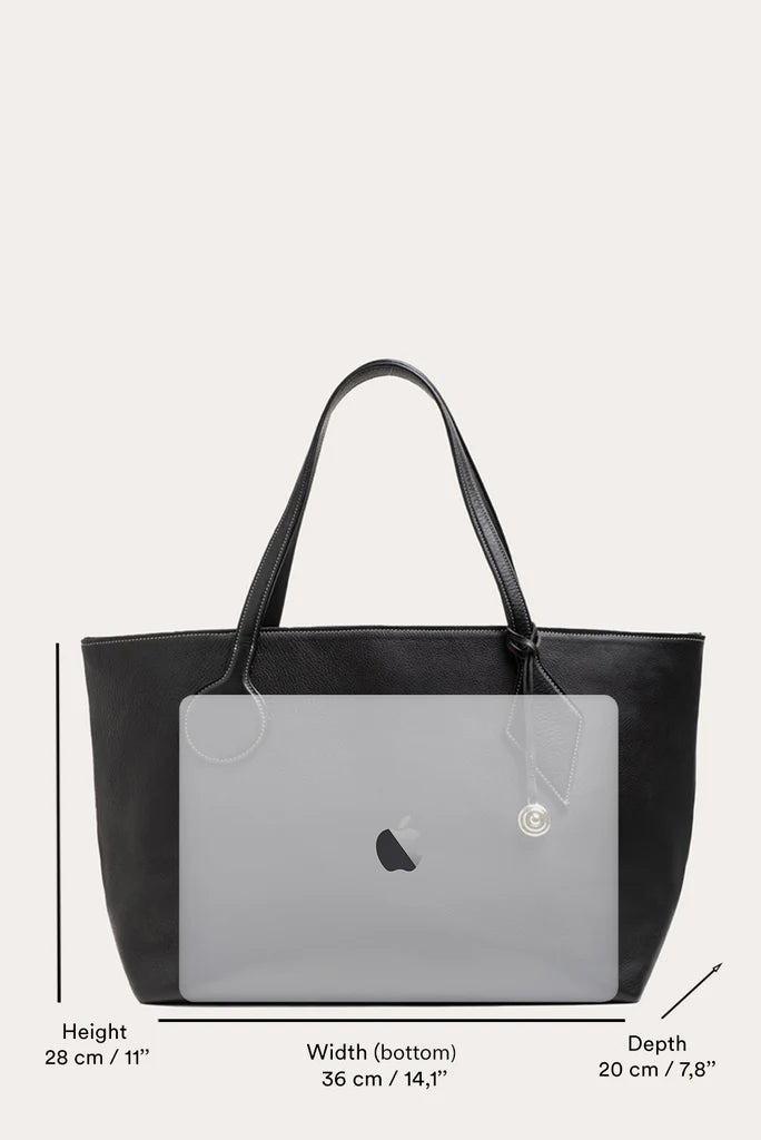 Liffner Sprout Tote Large Dark Brown Suede