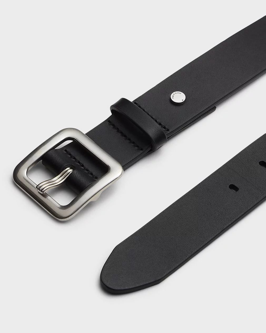 Rag and Bone Stanton Leather Belt - Black