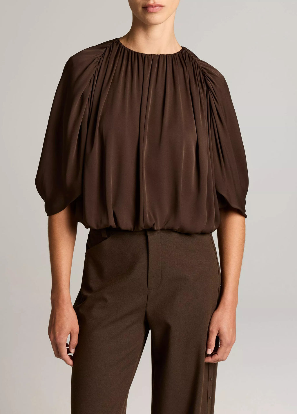 Vince Cape Bubble Blouse - Pinewood