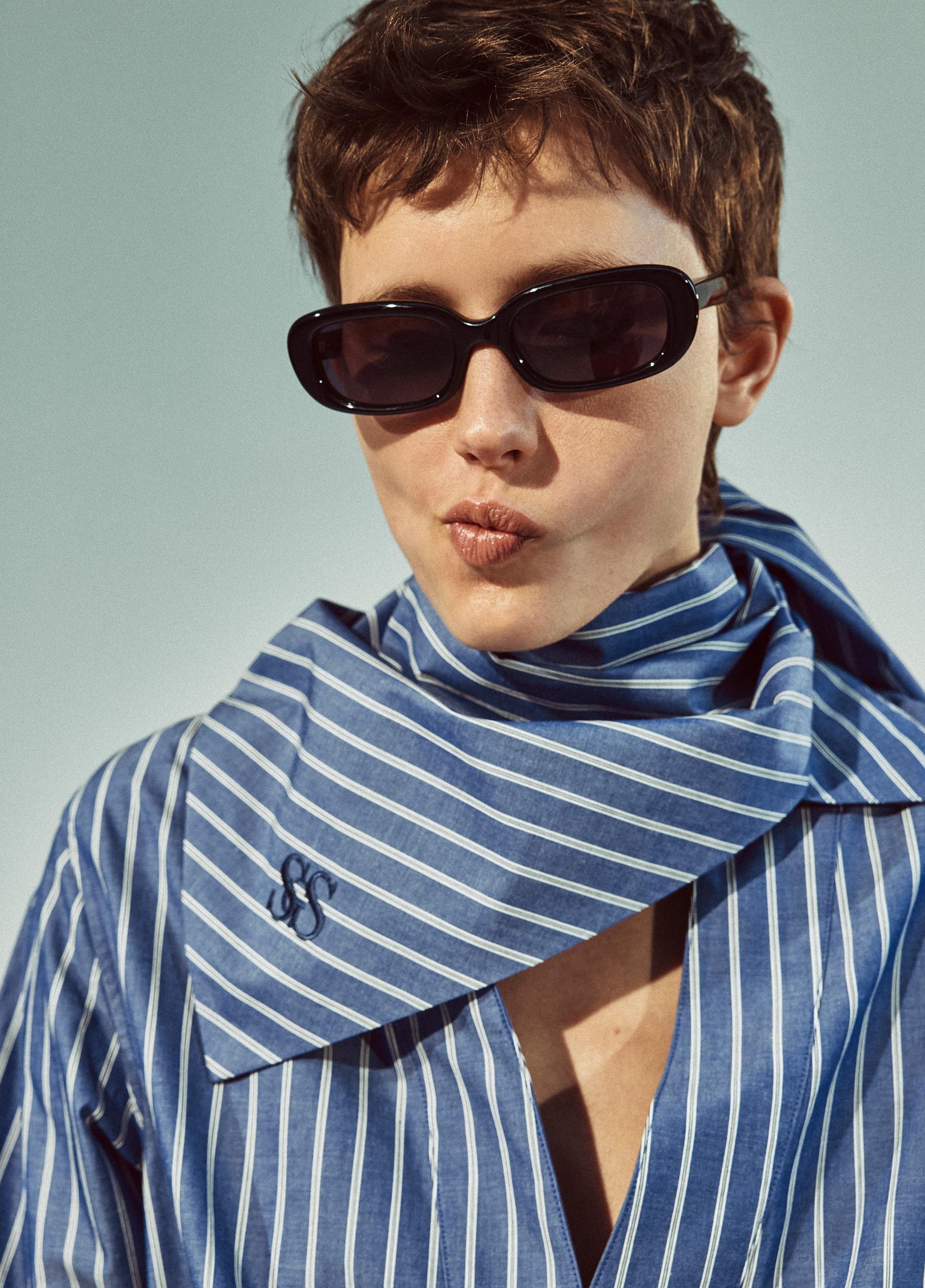 Vince Striped Cotton Relaxed Popover Shirt - Pale Twilight
