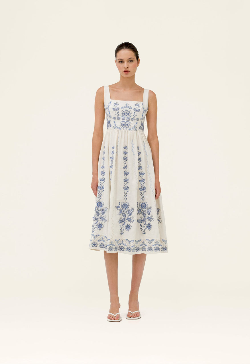 Agua by Agua Bendita Miramar Floritura Midi Dress