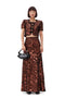 Ganni Brown Sequins Maxi Skirt- Bitter Chocolate