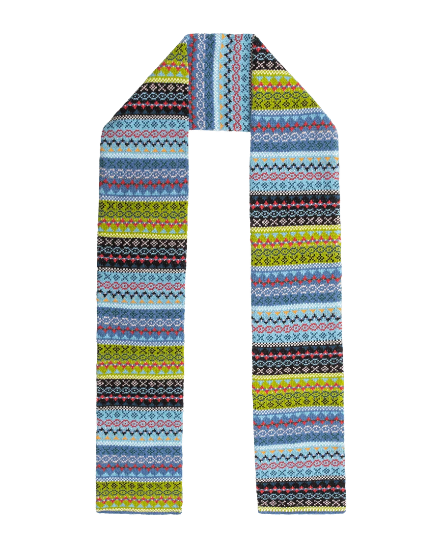 The Great Cheery Fairisle Scarf - Shetland Multi