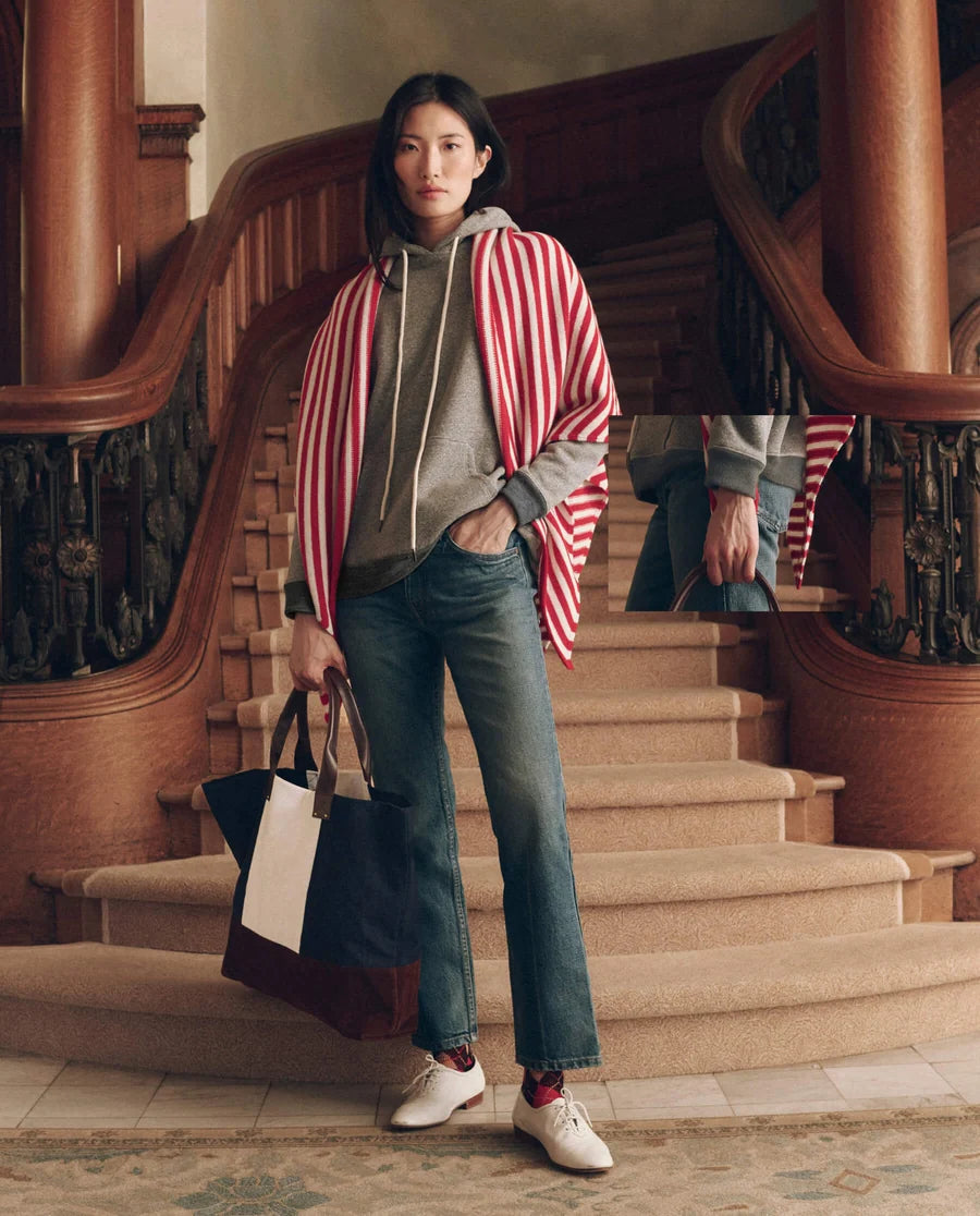The Great Stripe Tote - Navy & White
