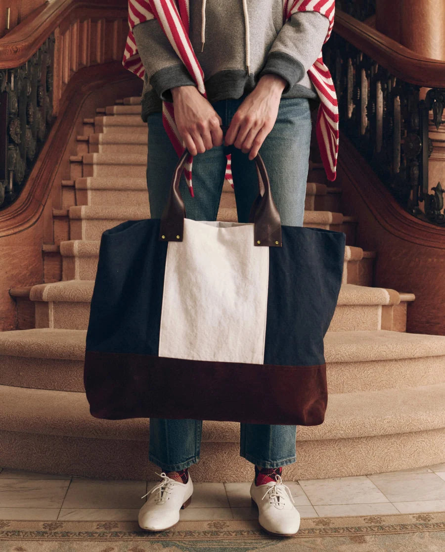 The Great Stripe Tote - Navy & White