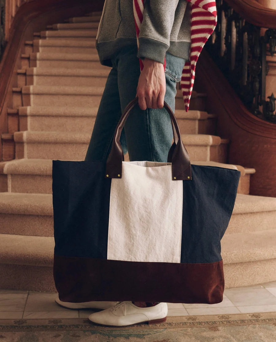 The Great Stripe Tote - Navy & White