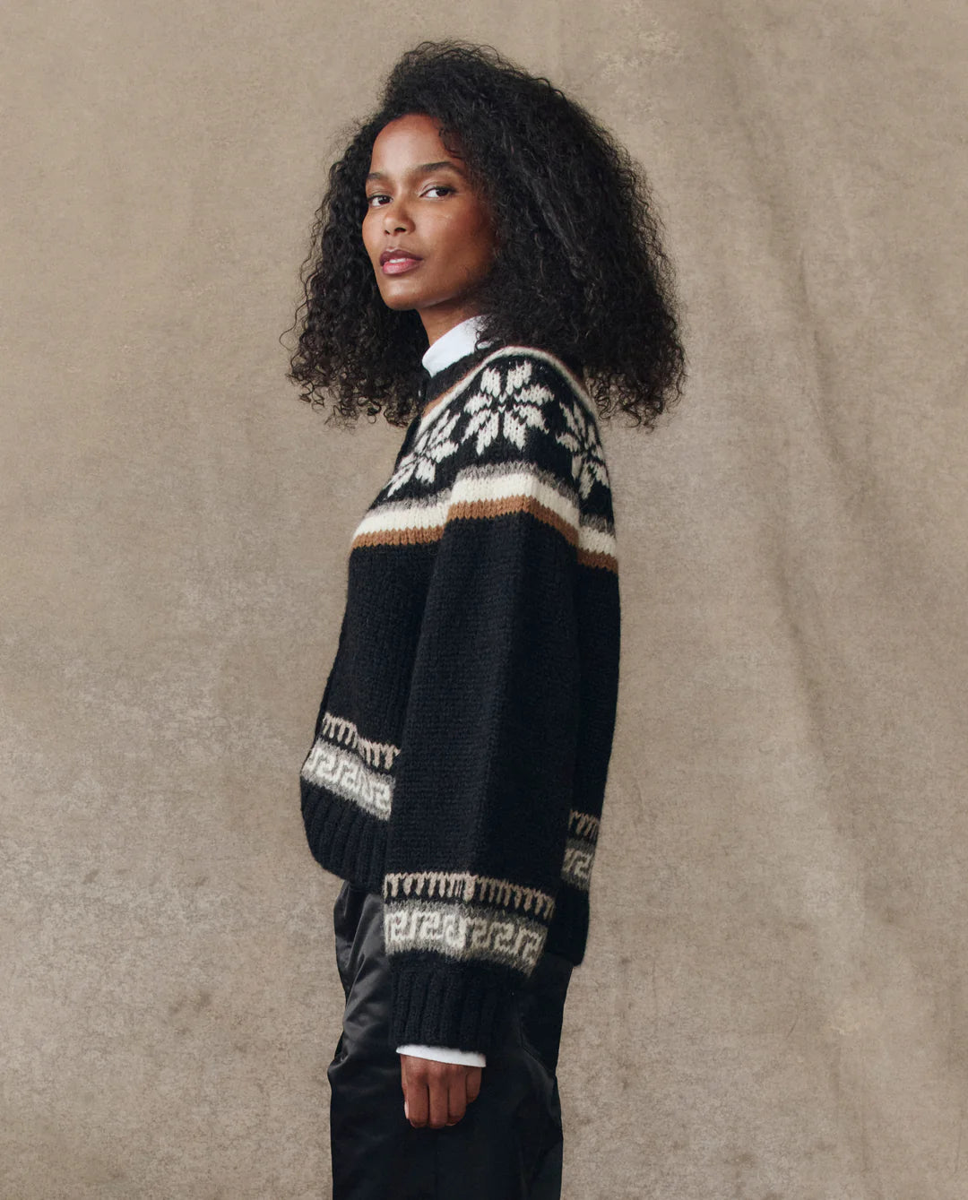 The Great The Snowflake Ice Rink Cardigan - Black