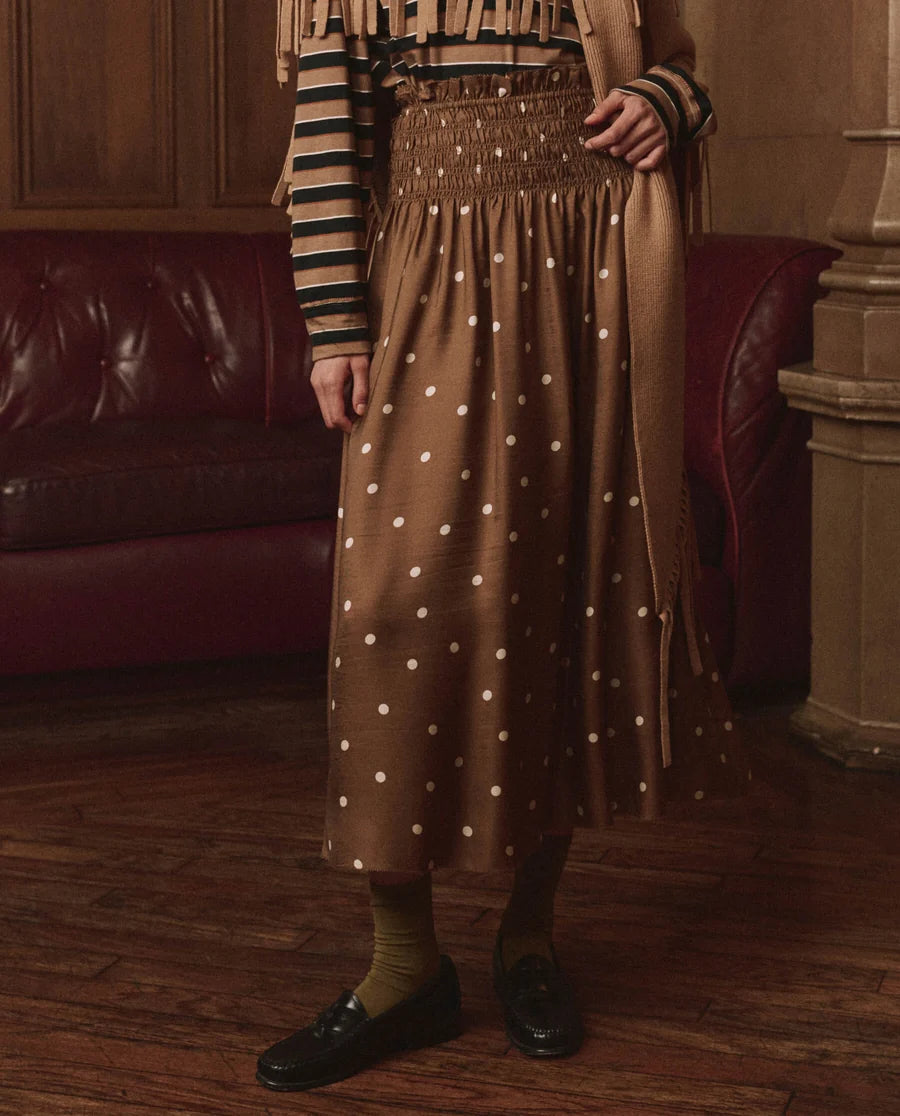 The Great Canary Skirt - Copper Bubble Dot