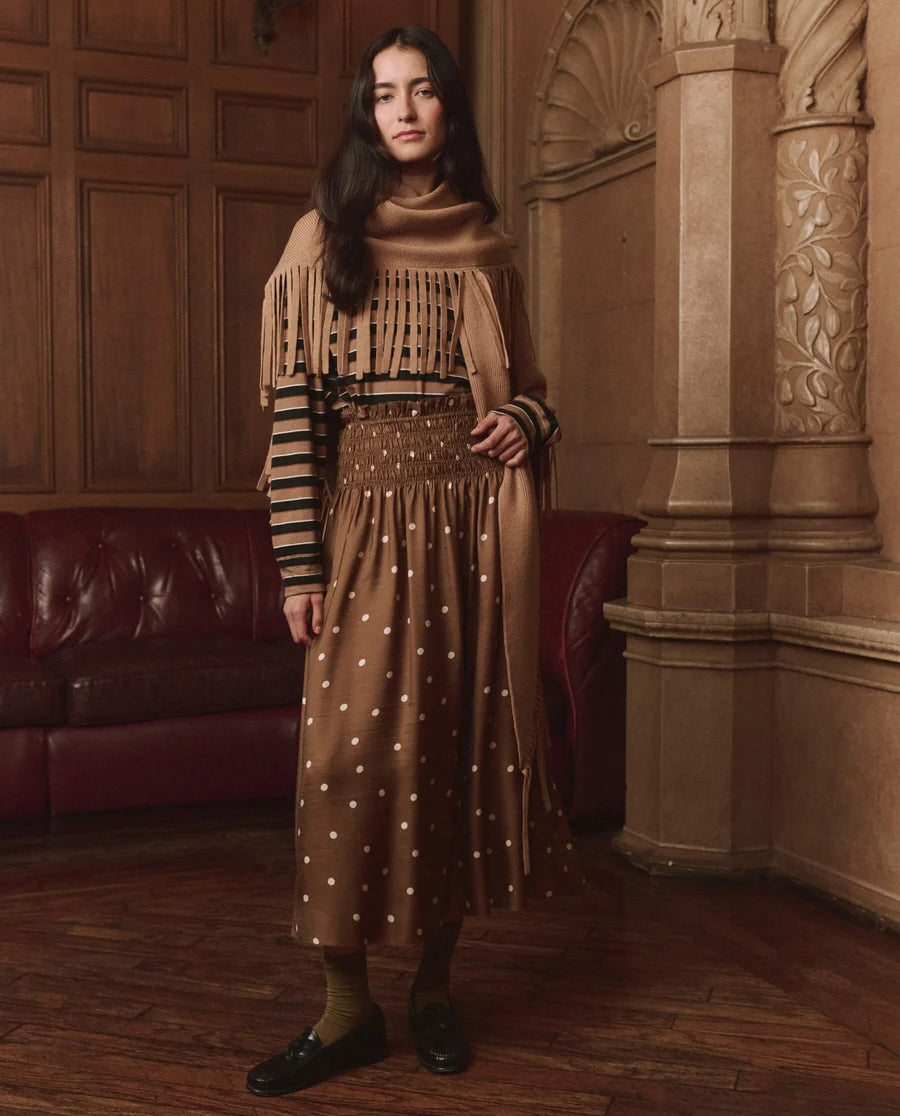 The Great Canary Skirt - Copper Bubble Dot