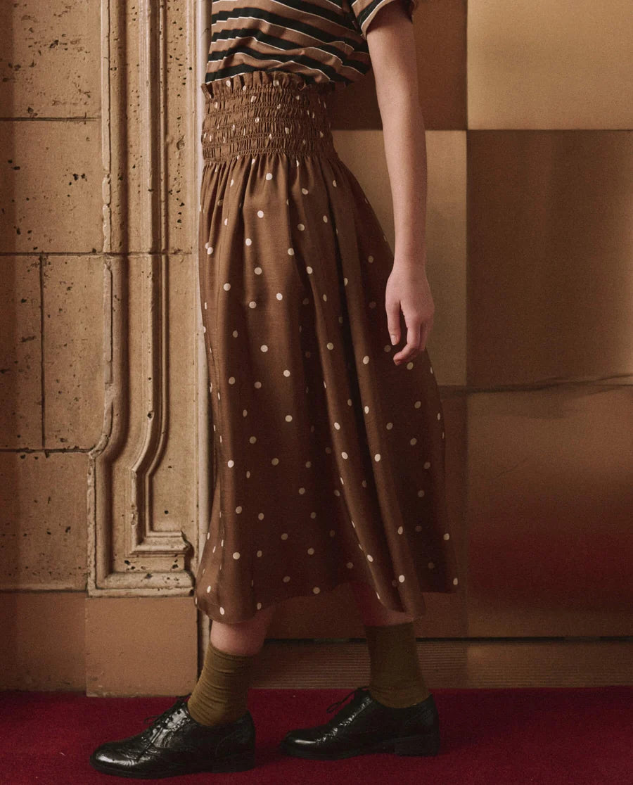 The Great Canary Skirt - Copper Bubble Dot